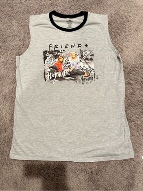 FRIENDS Ringer Tee in Black and Cream